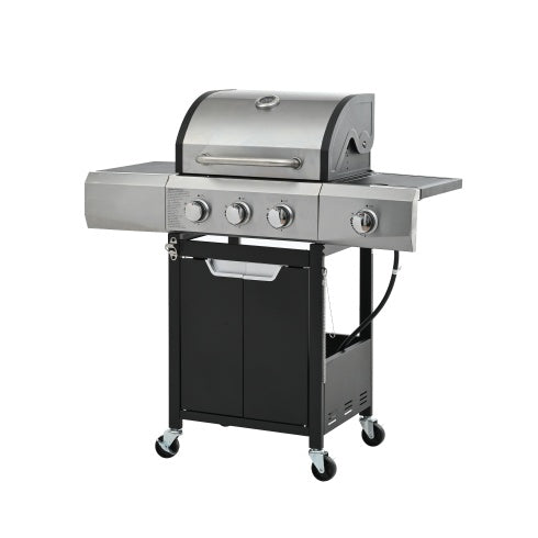 3 Burner Barbecue Grill Stainless Steel Gas