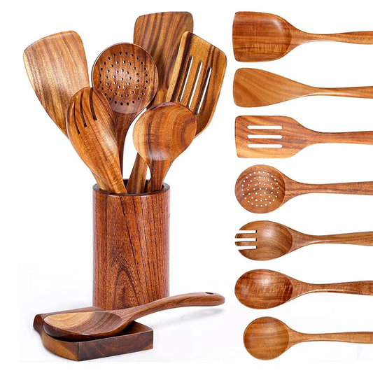 9 PCS Wooden Spoons